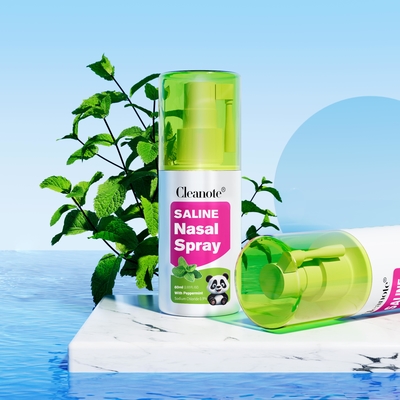 Çin pazarı Saline Mint Nasal Spray 50ml 0.9% NaCl nane yağı ile